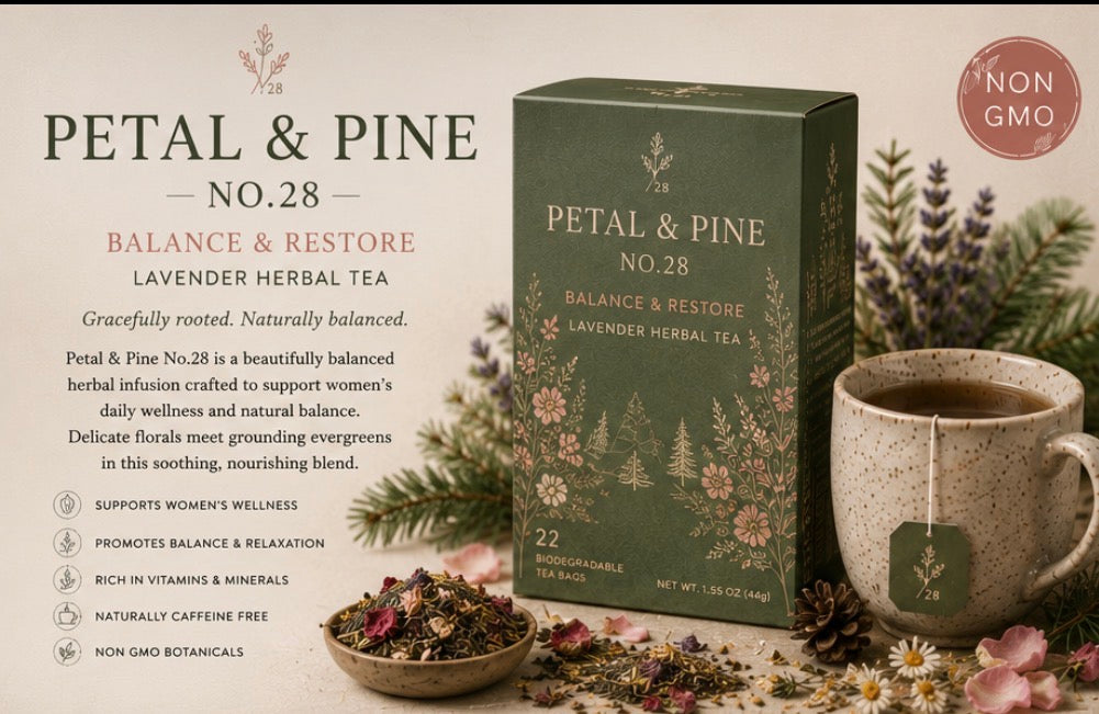 PETAL & PINE N0.28                         Women’s wellness - Balance & Restore